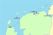 Ligging bemonsteringslocaties voor vogeleieren in de Waddenzee