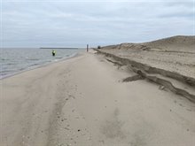 Foto opneming Zuiderstrand op 14 februari na stormen [Anne Ton TUD]